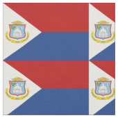 Flagge von Sint Maarten Stoff (Nahaufnahme)