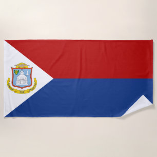 Flagge von Sint Maarten Strandtuch
