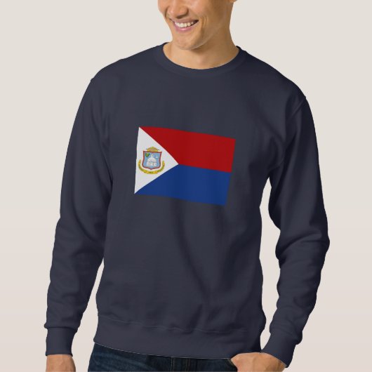 Flagge von Sint Maarten Sweatshirt (Vorderseite)