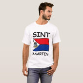 Flagge von Sint Maarten T-Shirt (Vorne ganz)