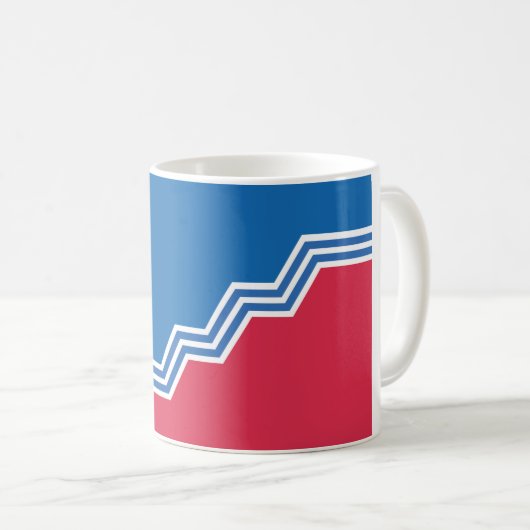 Flagge von Sioux Falls, South Dakota Kaffeetasse (VorderseiteRechts)