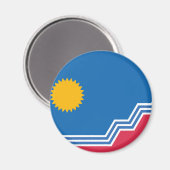 Flagge von Sioux Falls, South Dakota Magnet (Vorderseite/Rückseite)