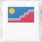 Flagge von Sioux Falls, South Dakota Rechteckiger Aufkleber (Tasche)