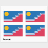 Flagge von Sioux Falls, South Dakota Rechteckiger Aufkleber (Blatt)