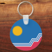 Flagge von Sioux Falls, South Dakota Schlüsselanhänger (Vorderseite)