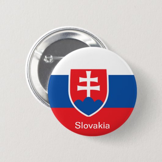 Flagge von Slowakei Button (Vorne & Hinten)