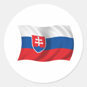 Flagge von Slowakei Runder Aufkleber