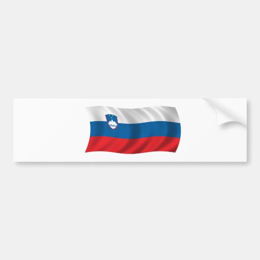 Flagge von Slowenien Autoaufkleber (Vorne)