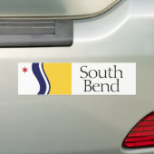 Flagge von South Bend, Indiana Autoaufkleber (Auf Auto)