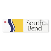 Flagge von South Bend, Indiana Autoaufkleber