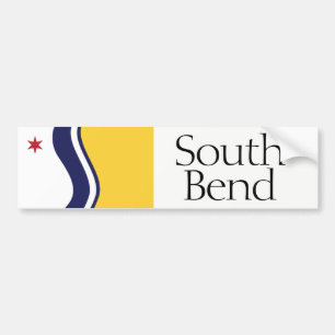 Flagge von South Bend, Indiana Autoaufkleber