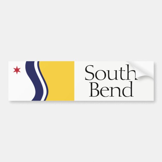 Flagge von South Bend, Indiana Autoaufkleber (Vorne)