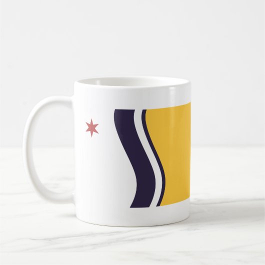 Flagge von South Bend, Indiana Kaffeetasse (Links)