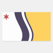 Flagge von South Bend, Indiana Rechteckiger Aufkleber (Vorderseite)