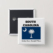 Flagge von South Carolina Button (Vorne & Hinten)