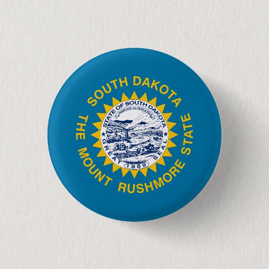 Flagge von South Dakota Button (Vorderseite)