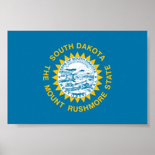 Flagge von South Dakota Poster