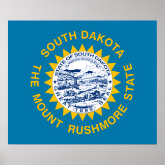 Flagge von South Dakota Poster