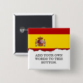 Flagge von Spanien Button (Vorne & Hinten)