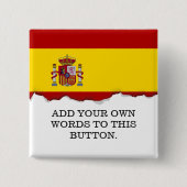 Flagge von Spanien Button (Vorderseite)