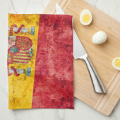 Flagge von Spanien Geschirrtuch (Viertel Falte)