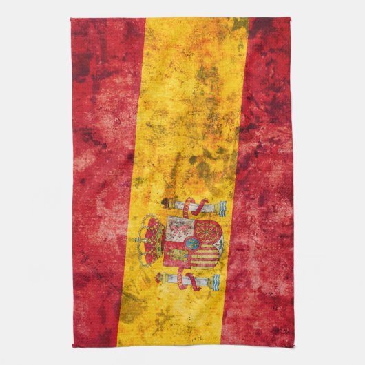 Flagge von Spanien Geschirrtuch (Vertikal)