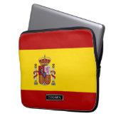 Flagge von Spanien Laptopschutzhülle (Vorderseite Links)