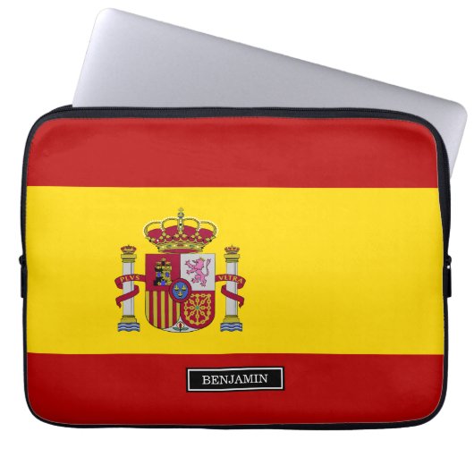 Flagge von Spanien Laptopschutzhülle (Vorderseite)