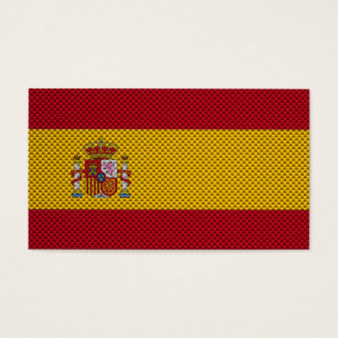 Flagge von Spanien mit Kohlenstoff-Faser-Effekt