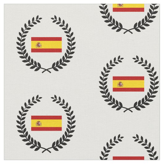 Flagge von Spanien Stoff (Nahaufnahme)