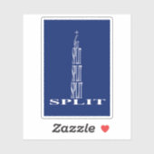 Flagge von Split, Kroatien Aufkleber (Blatt)