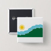 Flagge von Spokane, Washington Button (Vorne & Hinten)