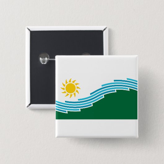 Flagge von Spokane, Washington Button (Vorne & Hinten)