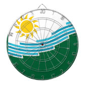 Flagge von Spokane, Washington Dartscheibe (vorne)