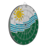 Flagge von Spokane, Washington Dartscheibe (Vorderseite Links)