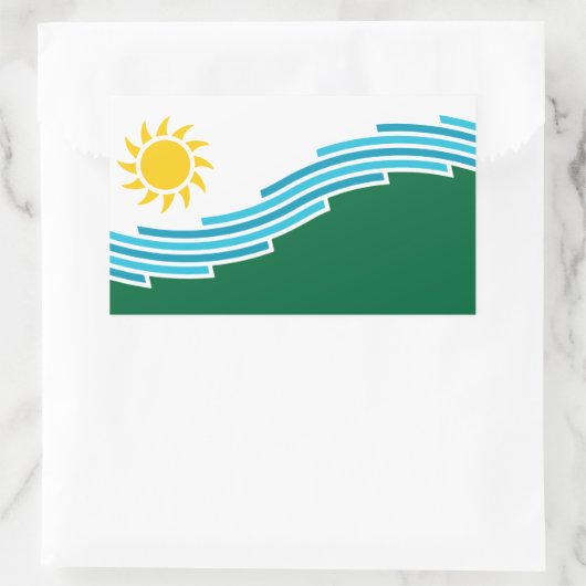 Flagge von Spokane, Washington Rechteckiger Aufkleber (Tasche)