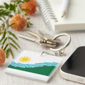 Flagge von Spokane, Washington Schlüsselanhänger (Vorderseite rechts)