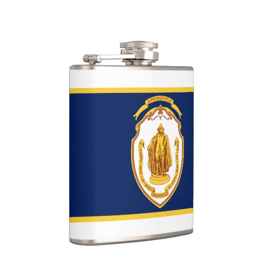 Flagge von Springfield, Massachusetts Flachmann (Rechts)