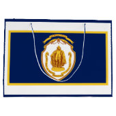 Flagge von Springfield, Massachusetts Große Geschenktüte (Rückseite)