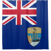 Flagge von St. Helena Duschvorhang (Vorderseite)