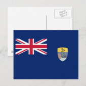 Flagge von St. Helena Postkarte (Vorne/Hinten)
