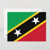 Flagge von St. Kitts und Nevi Postkarte (Vorne/Hinten)