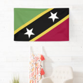 Flagge von St. Kitts und Nevis Banner (Insitu)