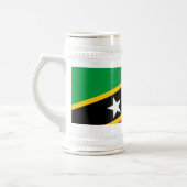 Flagge von St. Kitts und Nevis Bierglas (Links)