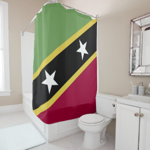 Flagge von St. Kitts und Nevis Duschvorhang