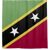 Flagge von St. Kitts und Nevis Duschvorhang (Vorderseite)