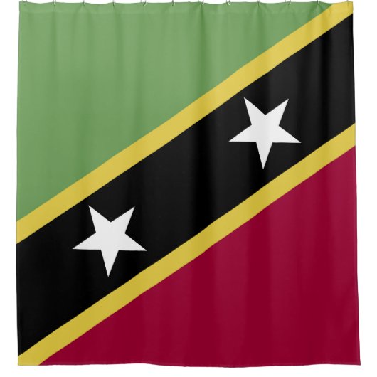Flagge von St. Kitts und Nevis Duschvorhang (Vorderseite)