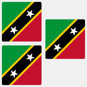 Flagge von St. Kitts und Nevis Etiketten
