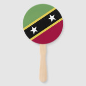 Flagge von St. Kitts und Nevis Fächer (Vorderseite)