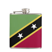 Flagge von St. Kitts und Nevis Flachmann (Vorderseite)